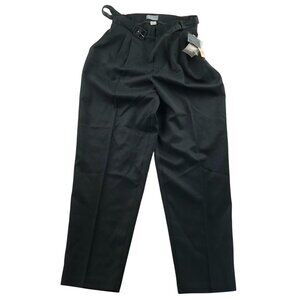 NWT Savion Womens Dress Pants Size 16 Black High Waisted Pleated Trouser Work